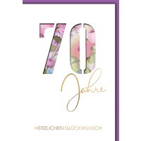 70. Geburtstag Glückwunschkarte mit Briefumschlag...