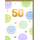 50. Geburtstag Glückwunschkarte mit Umschlag Pastellsmileys goldene Zahl Happy Birthday