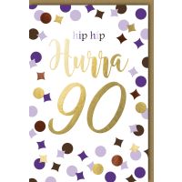 A 90. Geburtstag Glückwunschkarte mit Umschlag 90...