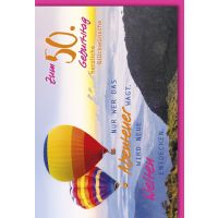 50. Geburtstag Glückwunschkarte mit Umschlag 50...