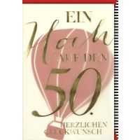50. Geburtstag Glückwunschkarte mit Umschlag Ein...