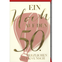 50. Geburtstag Glückwunschkarte mit Umschlag Ein...