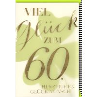 A 60. Geburtstag Glückwunschkarte mit Umschlag 60...