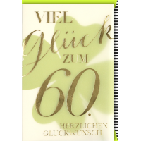 A 60. Geburtstag Glückwunschkarte mit Umschlag 60...