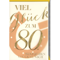 A 80. Geburtstag Glückwunschkarte mit Umschlag 80...