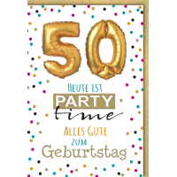A 50. Geburtstag Glückwunschkarte mit Umschlag 50...