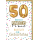 A 50. Geburtstag Glückwunschkarte mit Umschlag 50 Party Time Alles Gute