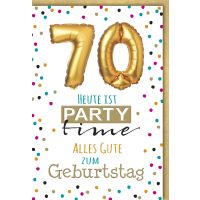A 70. Geburtstag Glückwunschkarte mit Umschlag 70...