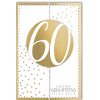A 60. Geburtstag Glückwunschkarte mit Umschlag 60...