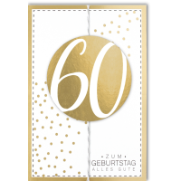 A 60. Geburtstag Glückwunschkarte mit Umschlag 60...