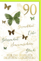A - 90. Geburtstag - Glückwunschkarte im Format 11,5...