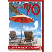 A 70. Geburtstag Glückwunschkarte mit Umschlag 70...