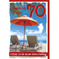 A 70. Geburtstag Glückwunschkarte mit Umschlag 70...