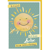 Geburtstag Glückwunschkarte mit Umschlag, Sonne,...