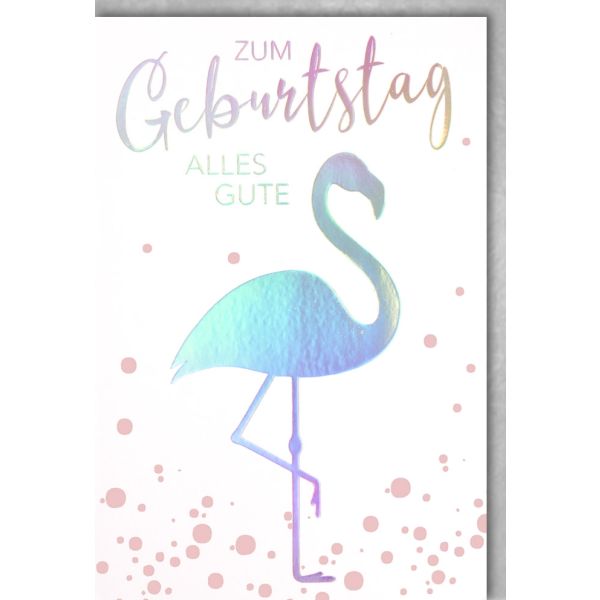 Geburtstag Glückwunschkarte mit Umschlag Flamingo zum Geburtstag