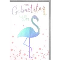 Geburtstag Glückwunschkarte mit Umschlag Flamingo...