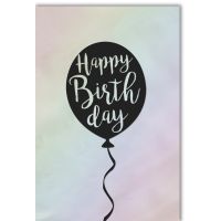 Geburtstag Glückwunschkarte mit Umschlag, silber,...