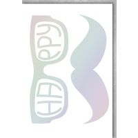 Geburtstag Glückwunschkarte mit Umschlag - Brille...