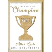 Geburtstag Glückwunschkarte mit Umschlag Champion...