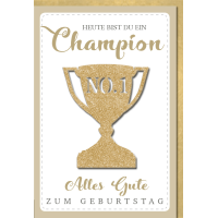 Geburtstag Glückwunschkarte mit Umschlag Champion...