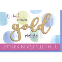 A Geburtstag Glückwunschkarte mit Umschlag Gold...