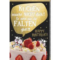 Geburtstag Glückwunschkarte mit Umschlag Kuchen...