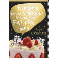 Geburtstag Glückwunschkarte mit Umschlag Kuchen...