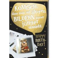 Geburtstag Glückwunschkarte mit Umschlag Alte Bilder...