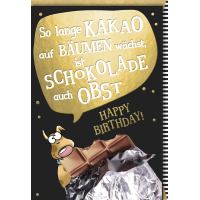 Geburtstag Glückwunschkarte mit Umschlag Kakao...