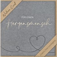 Herzensmensch Nature Cards unverpackte quadratische...