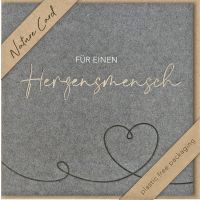 Herzensmensch Nature Cards unverpackte quadratische...