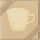 Allgemeine Wünsche Nature Cards Quadratische unverpackte Glückwunschkarte mit Umschlag Kaffeetasse