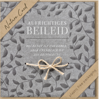Trauer Beileid Nature Cards unverpackt quadratische...