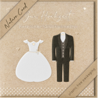 Hochzeit Nature Cards unverpackte quadratische...