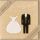 Hochzeit Nature Cards unverpackte quadratische Hochzeitskarte mit Briefumschlag Hochzeitskleid und Anzug