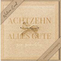 18. Geburtstag Nature Cards Quadratische unverpackte...