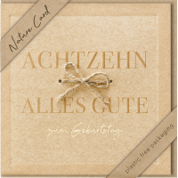 18. Geburtstag Nature Cards Quadratische unverpackte...