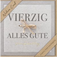 40. Geburtstag Nature Cards unverpackt quadratische...