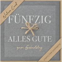 50. Geburtstag Nature Cards unverpackte...