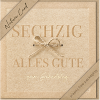 60. Geburtstag Nature Cards Quadratische unverpackte...