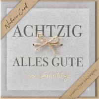 80. Geburtstag Nature Cards unverpackte...