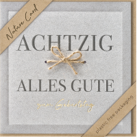 80. Geburtstag Nature Cards unverpackte...