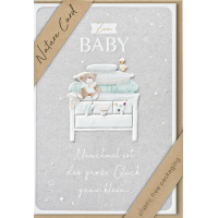 Geburt  Nature Cards unverpackte Glückwunschkarte mit Umschlag Baby Großes Glück