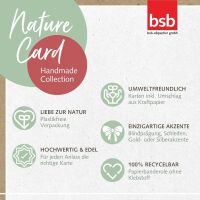 Geburt  Nature Cards unverpackte Glückwunschkarte mit Umschlag Baby Großes Glück