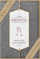 Geburtstag – Nature Cards – unverpackt - Glückwunschkarte im Format 11,5 x 17,5 cm mit Briefumschlag – Weingläser