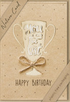 Geburtstag – Nature Cards – unverpackt - Glückwunschkarte im Format 11,5 x 17,5 cm mit Briefumschlag - Pokal