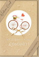 Geburtstag – Nature Cards – unverpackt - Glückwunschkarte im Format 11,5 x 17,5 cm mit Briefumschlag – Fahrrad