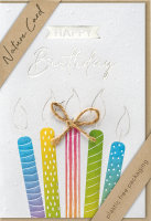 Geburtstag – Nature Cards – unverpackt - Glückwunschkarte im Format 11,5 x 17,5 cm mit Briefumschlag – Kerzen