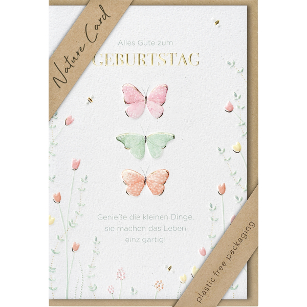 Second Nature Primrose Geburtstagskarte „Celebrate“ Mit Floralem Cocktail-Design – Glitzernd & Handgefertigt