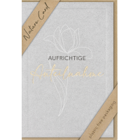Trauer Beileid Nature Cards unverpackt Kondolenzkarte mit Briefumschlag Aufrichtige Anteilnahme